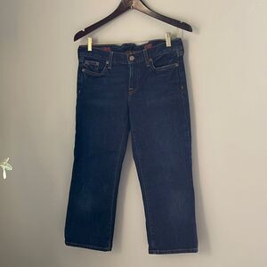 J. Crew Hipslung Cropped Jeans. Size 29R.
 Dark Wash